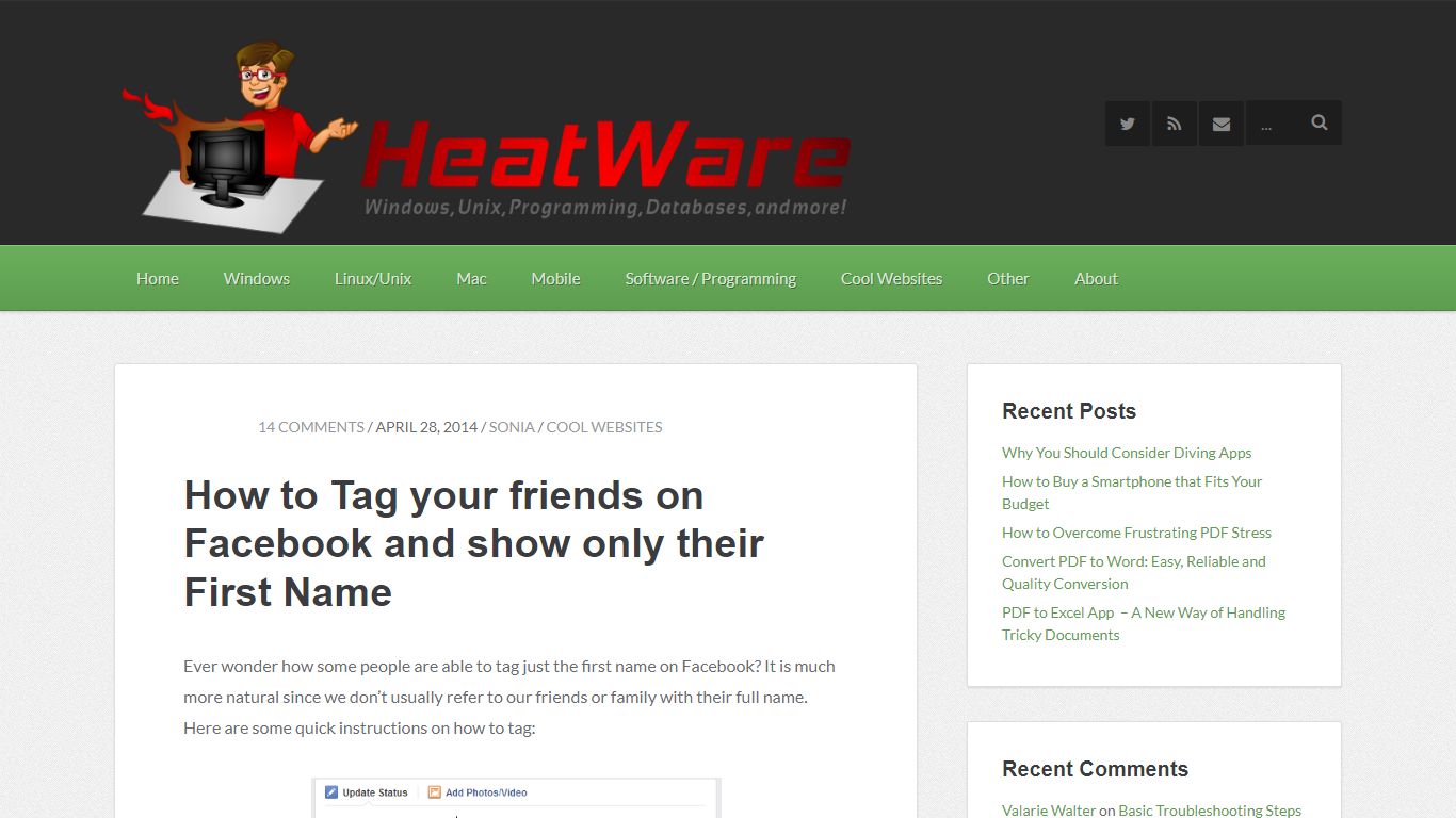 How to Tag your friends on Facebook and show only their First Name